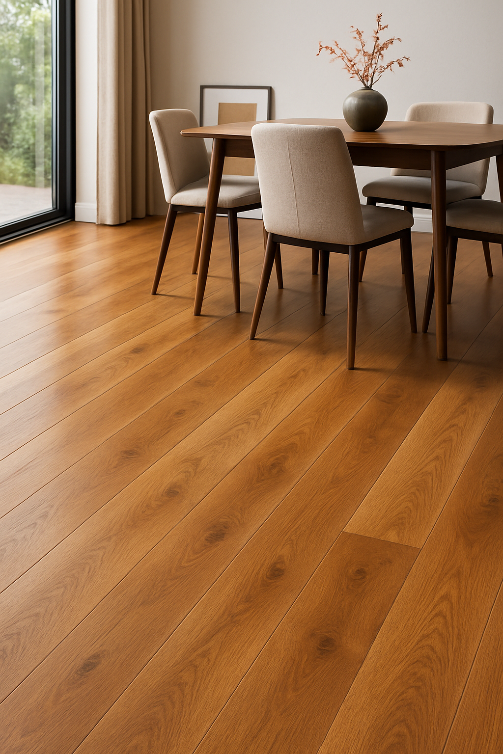 Laminate flooring in living room