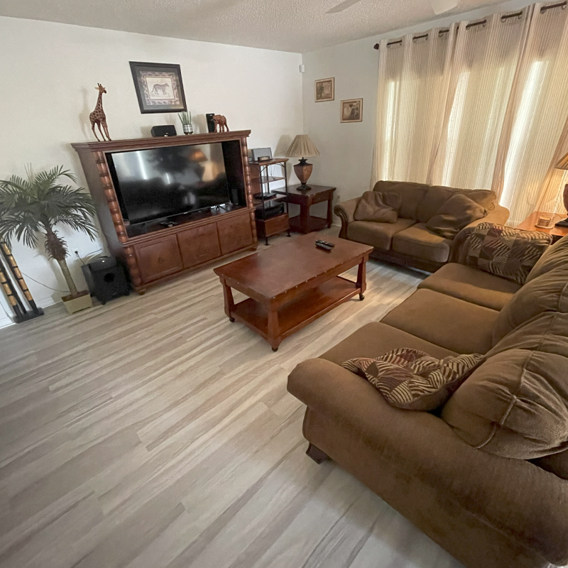 Bathroom with waterproof flooring