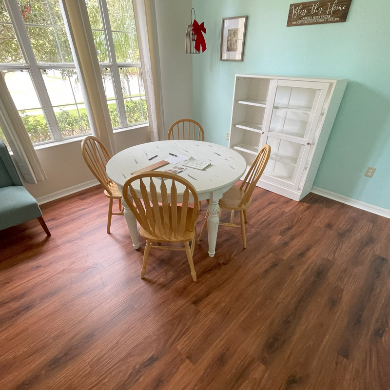 Bathroom with waterproof flooring